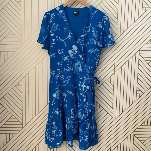 sachin and babi light blue dress Our Plus Puff Sleeve Backless Knot Ruffle Hem Chiffon Dress is such a vibe